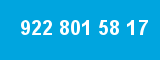 922 801 58 17 922 801 58 17